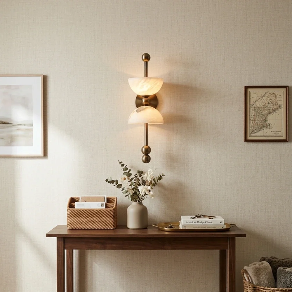 Alabaster Dual Wall Sconce – Alabaster detail 4