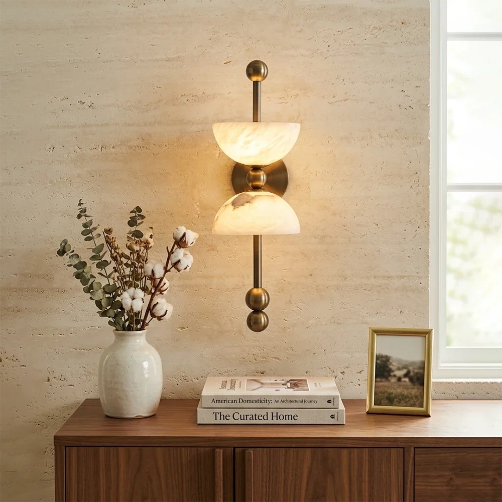 Alabaster Dual Wall Sconce – Alabaster detail 2