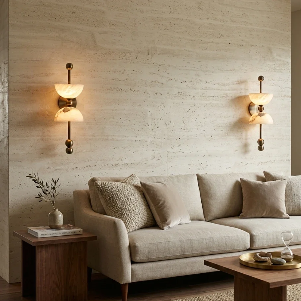 Alabaster Dual Wall Sconce – Alabaster detail 8