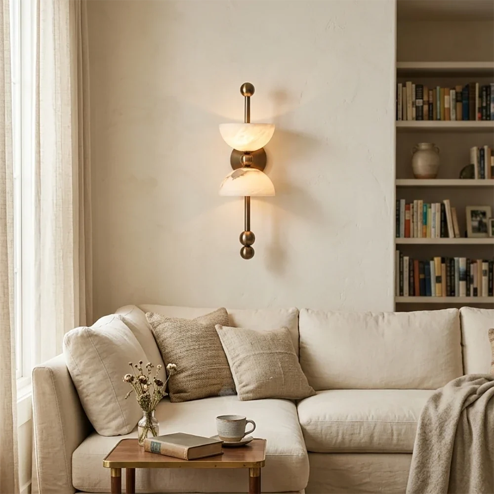 Alabaster Dual Wall Sconce – Alabaster detail 5