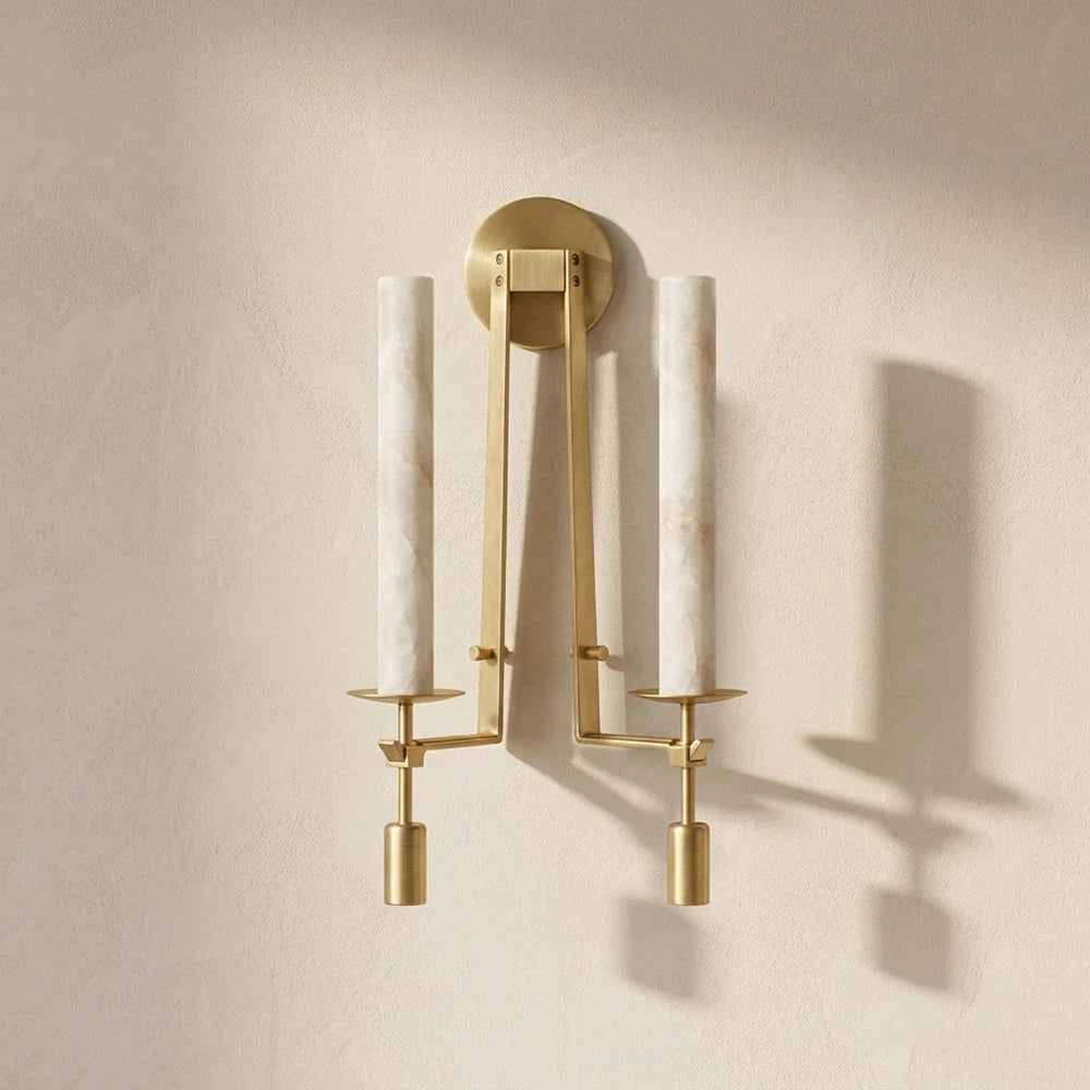 Alabaster Fontanelle Candlestick Wall Lamp – Alabaster detail 27