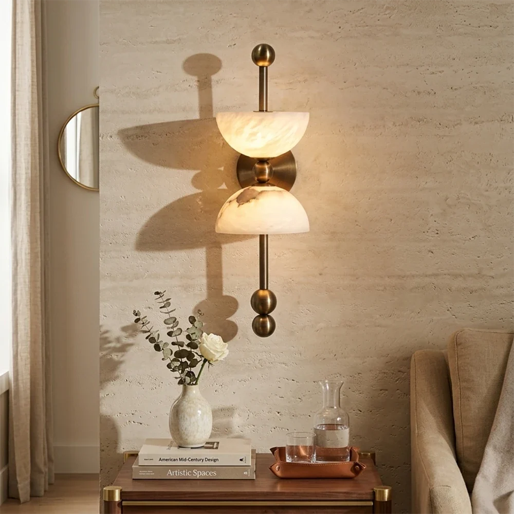 Alabaster Dual Wall Sconce – Alabaster detail 3