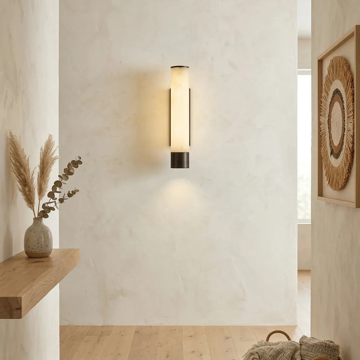 Alabaster Elara Cylindrical Wall Lamp – Alabaster detail 6