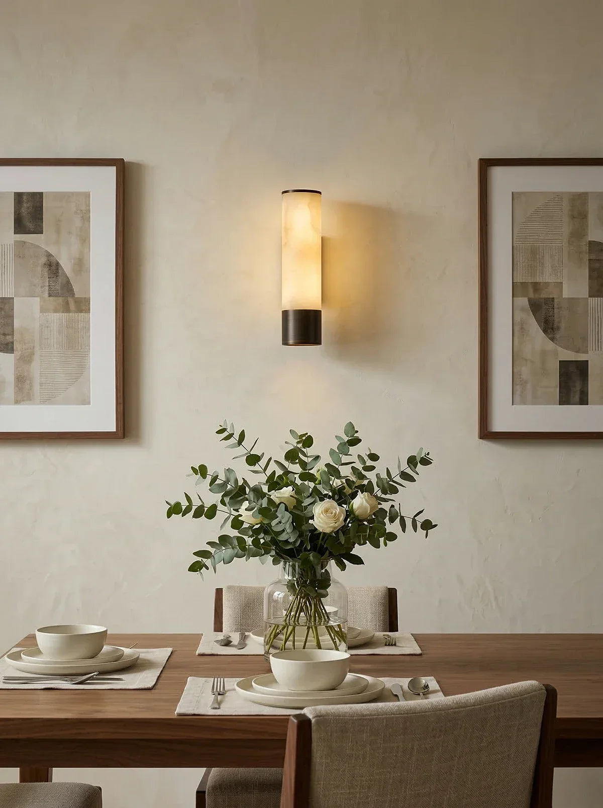 Alabaster Elara Cylindrical Wall Lamp – Alabaster detail 13