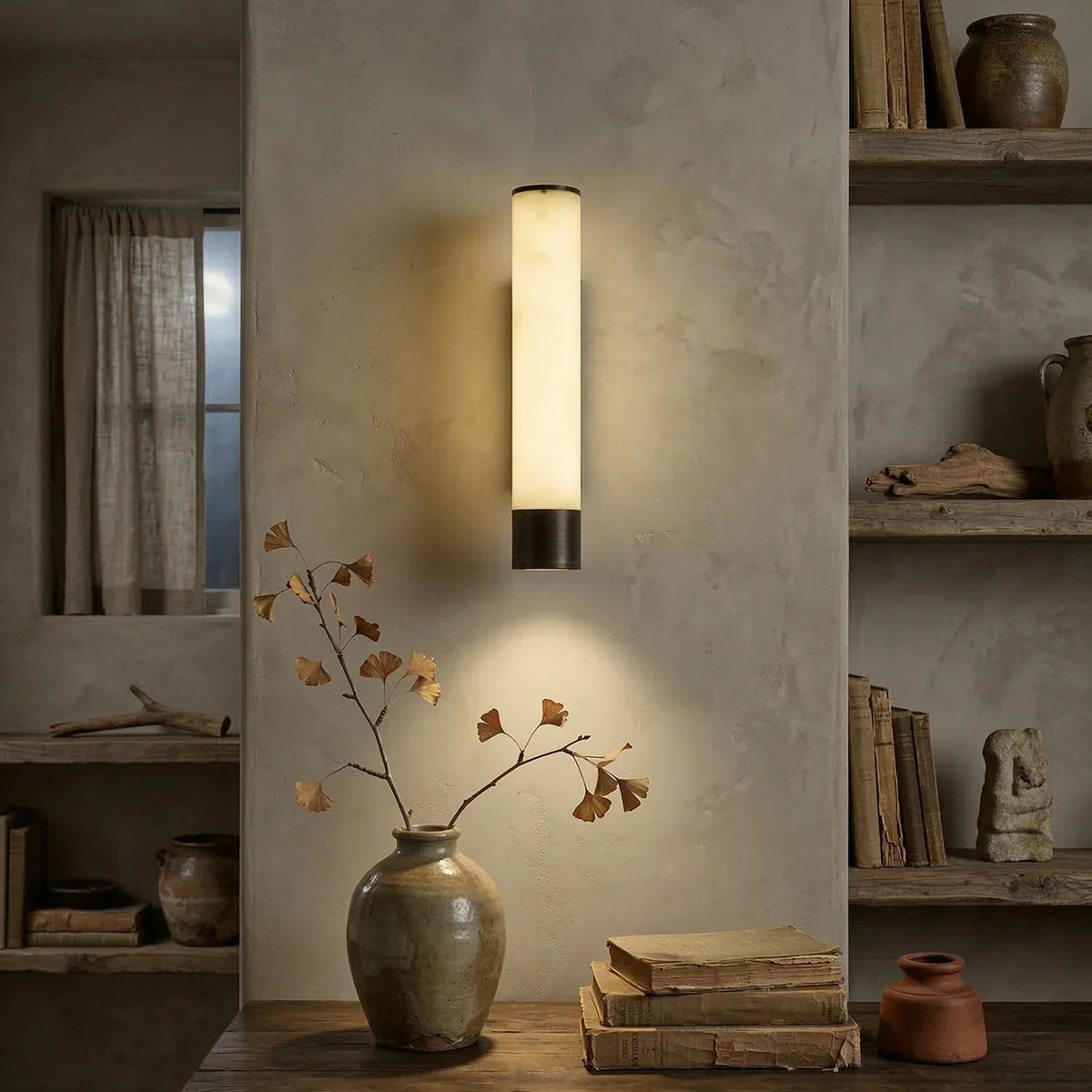 Alabaster Elara Cylindrical Wall Lamp – Alabaster detail 5