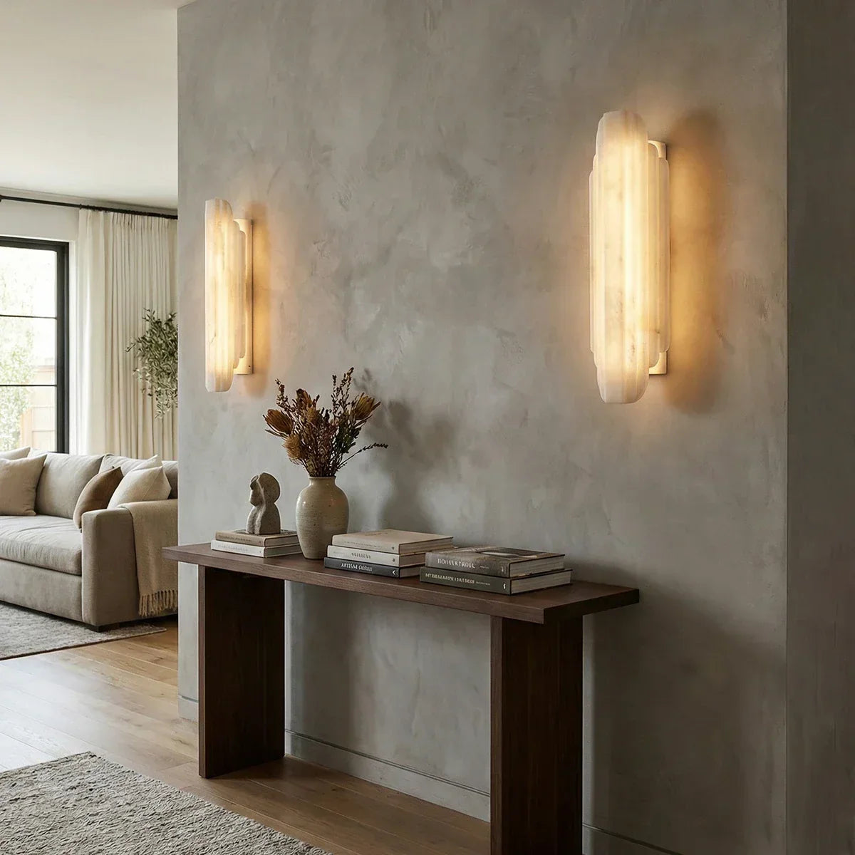 Alabaster Estelle Vertical Stripes Wall Sconce – Alabaster detail 7