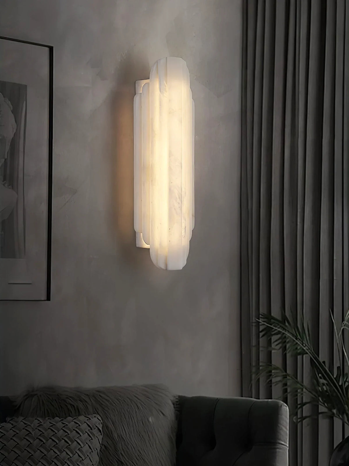 Alabaster Estelle Vertical Stripes Wall Sconce – Alabaster detail 10
