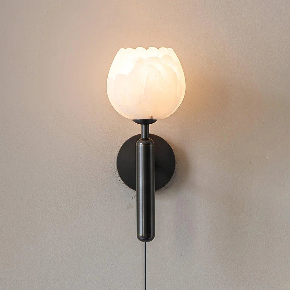 Alabaster Flower Plug-in Wall Lamp – Alabaster detail 14