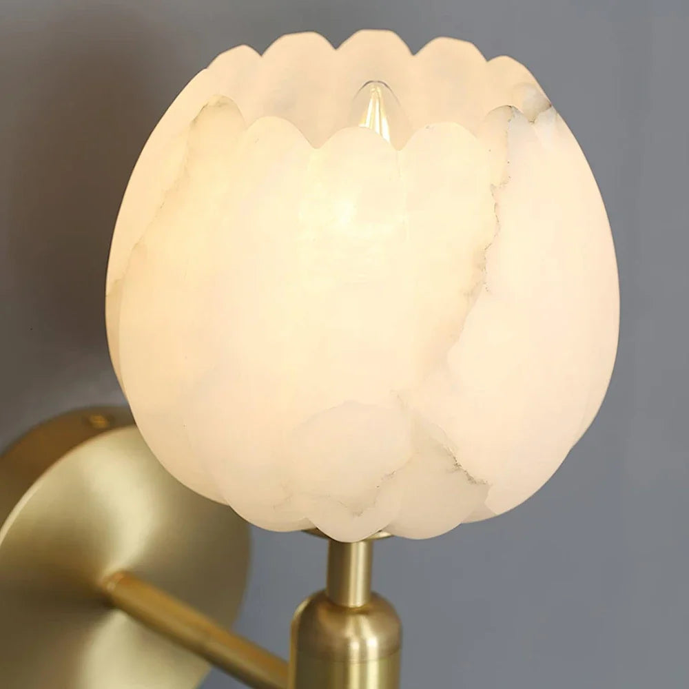 Alabaster Flower Plug-in Wall Lamp – Alabaster detail 11