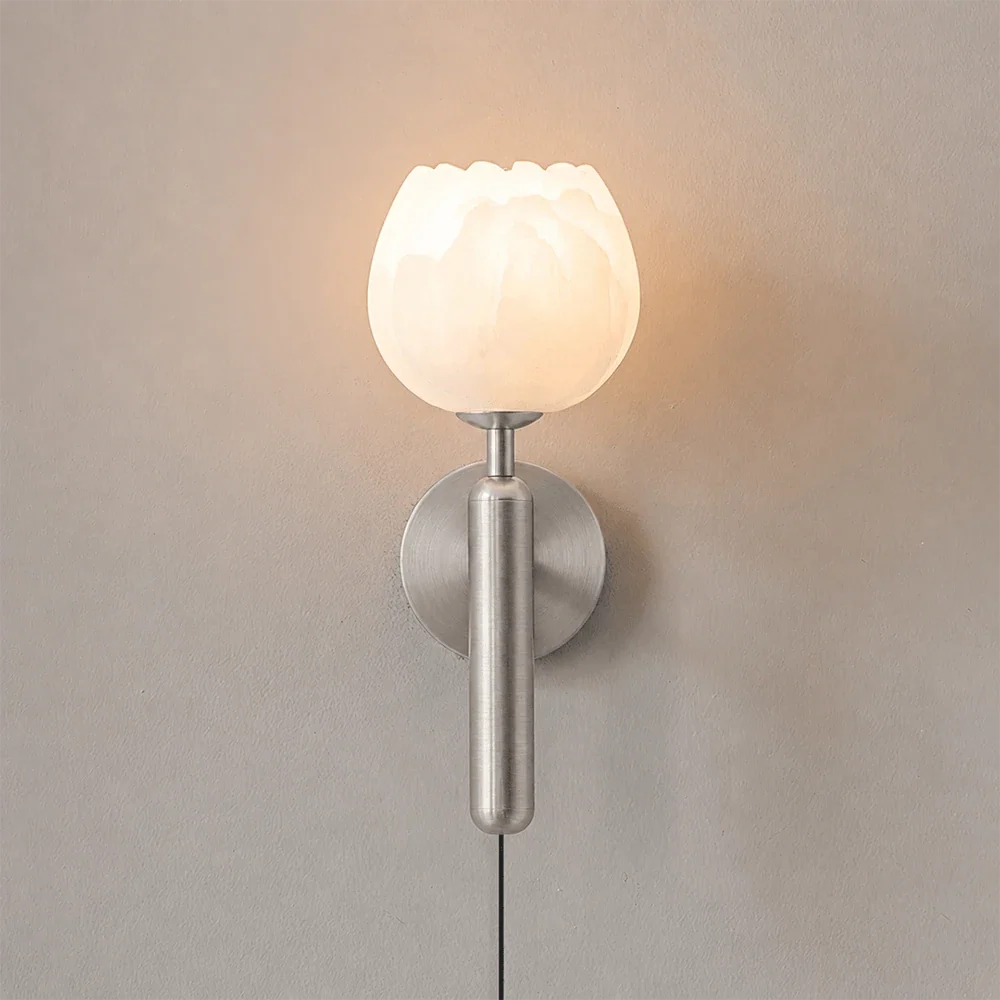 Alabaster Flower Plug-in Wall Lamp – Alabaster detail 15