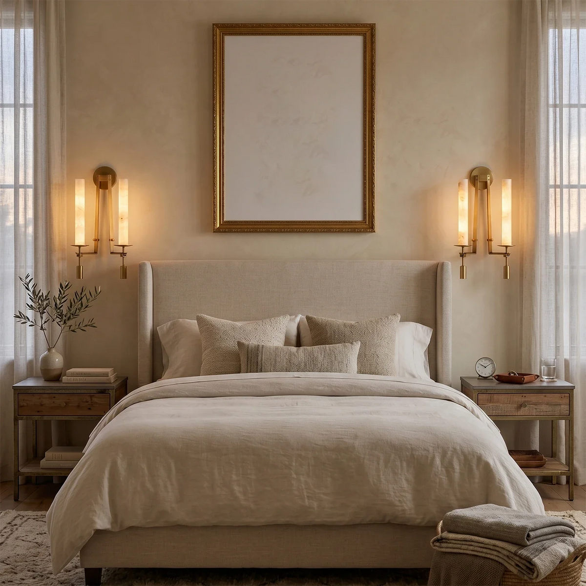 Alabaster Fontanelle Candlestick Wall Lamp – Alabaster detail 11