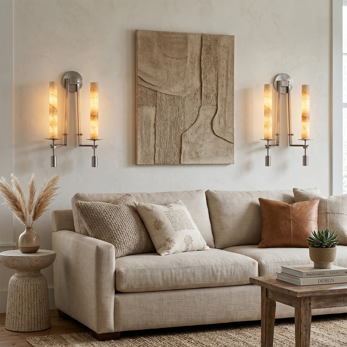 Alabaster Fontanelle Candlestick Wall Lamp – Alabaster detail 13