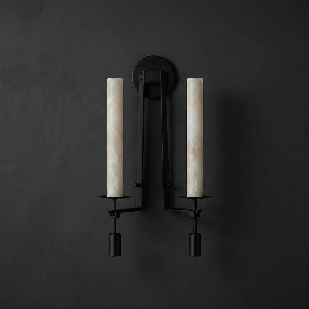 Alabaster Fontanelle Candlestick Wall Lamp – Alabaster detail 24