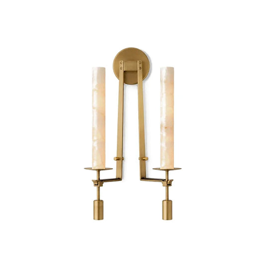 Alabaster Fontanelle Candlestick Wall Lamp