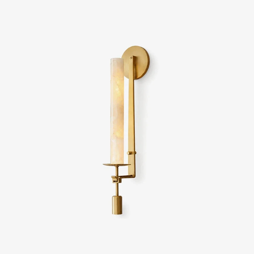 Alabaster Fontanelle Candlestick Wall Lamp – Alabaster detail 28