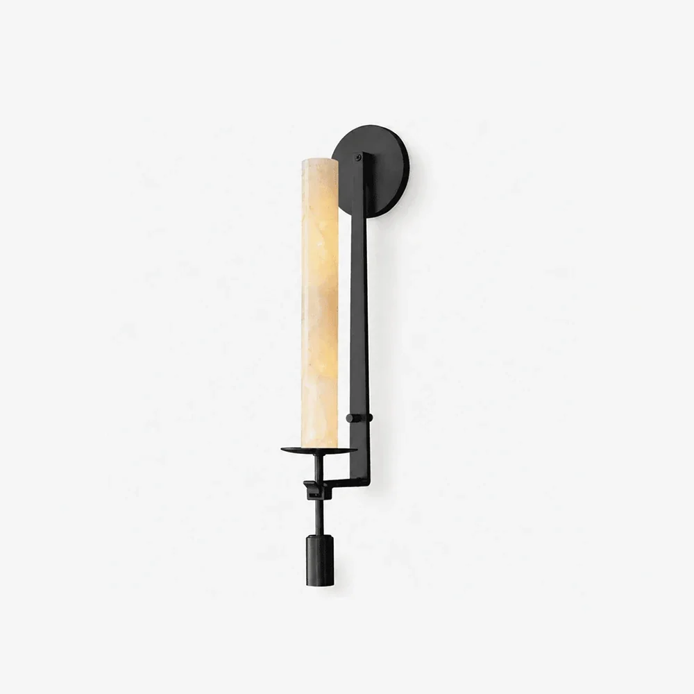 Alabaster Fontanelle Candlestick Wall Lamp – Alabaster detail 29