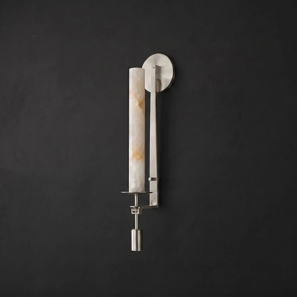 Alabaster Fontanelle Candlestick Wall Lamp – Alabaster detail 26