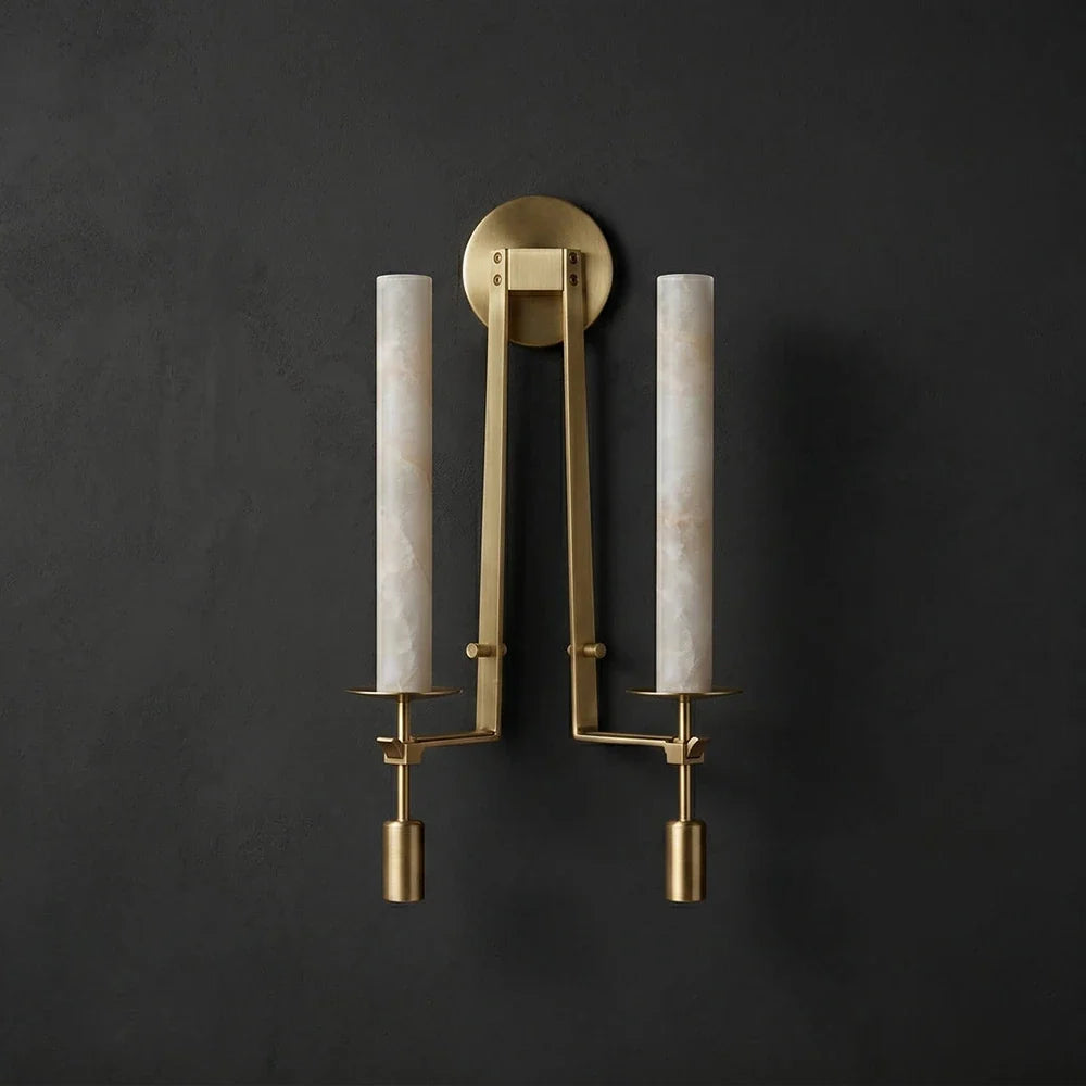 Alabaster Fontanelle Candlestick Wall Lamp – Alabaster detail 23