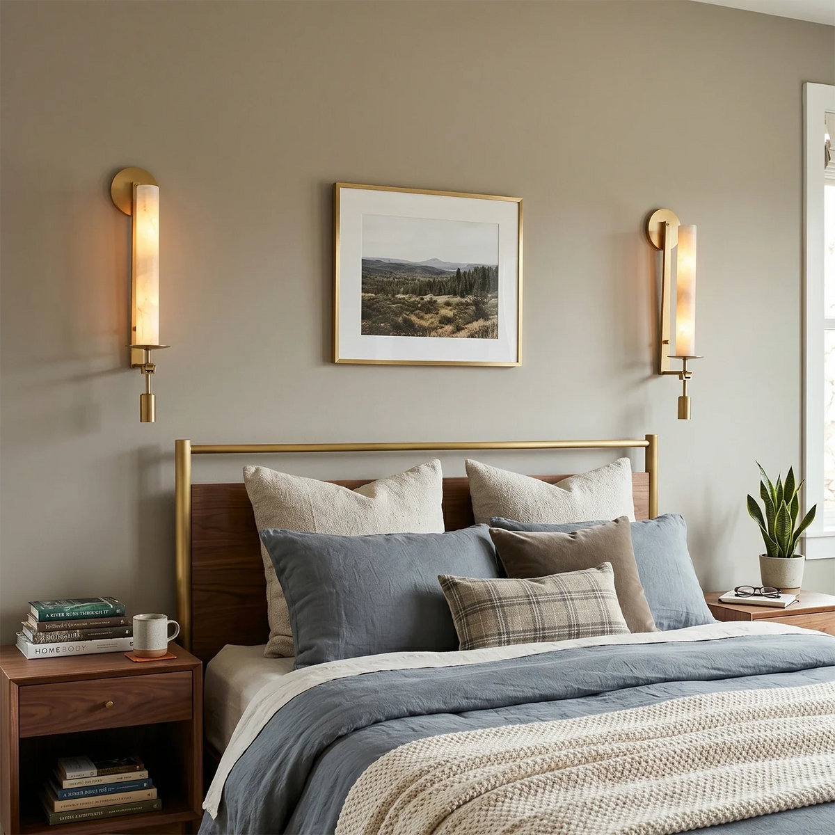 Alabaster Fontanelle Candlestick Wall Lamp – Alabaster detail 8