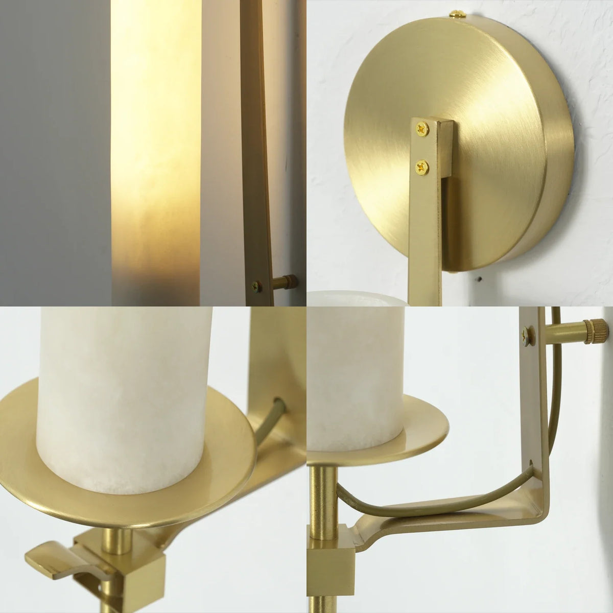 Alabaster Fontanelle Candlestick Wall Lamp – Alabaster detail 16