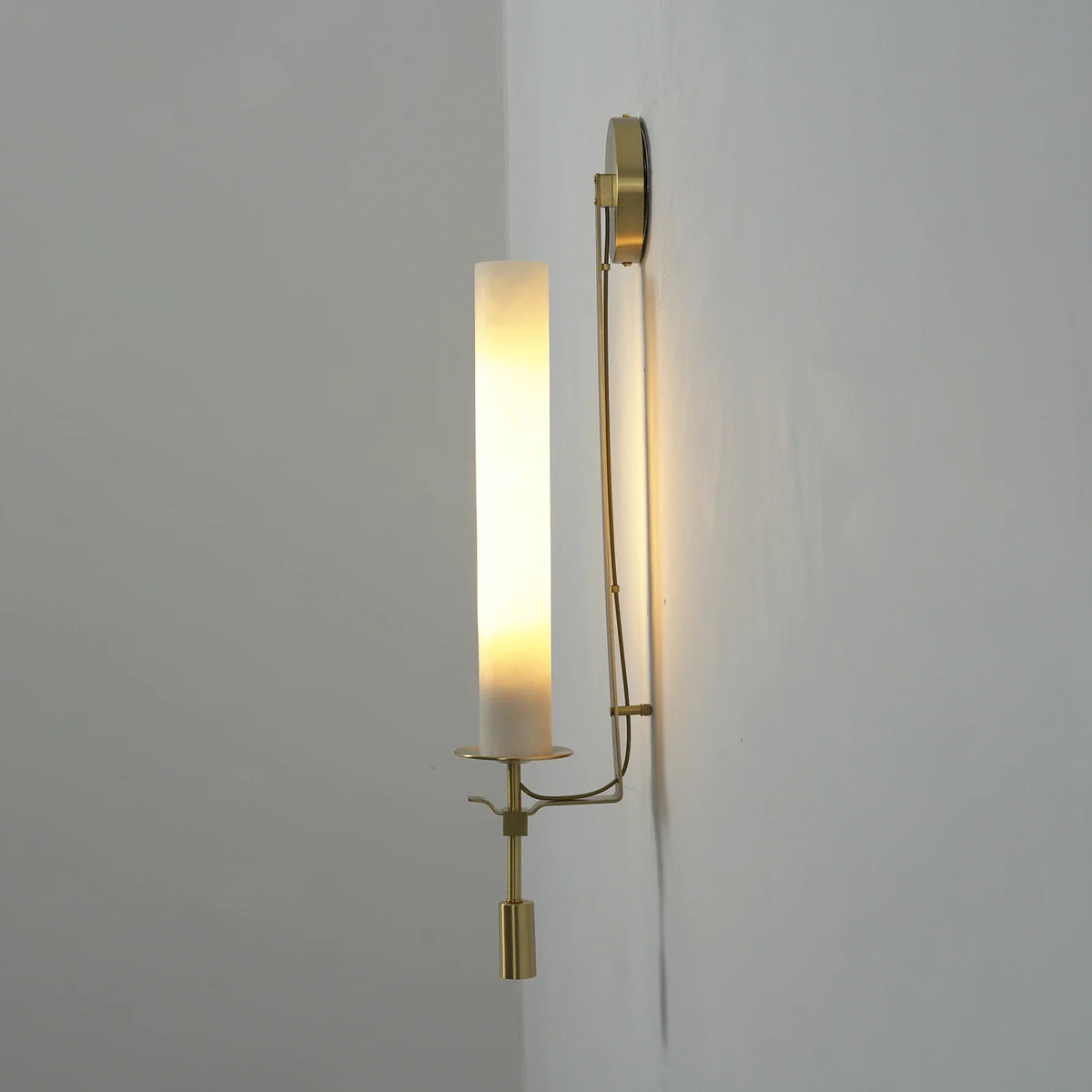Alabaster Fontanelle Candlestick Wall Lamp – Alabaster detail 19