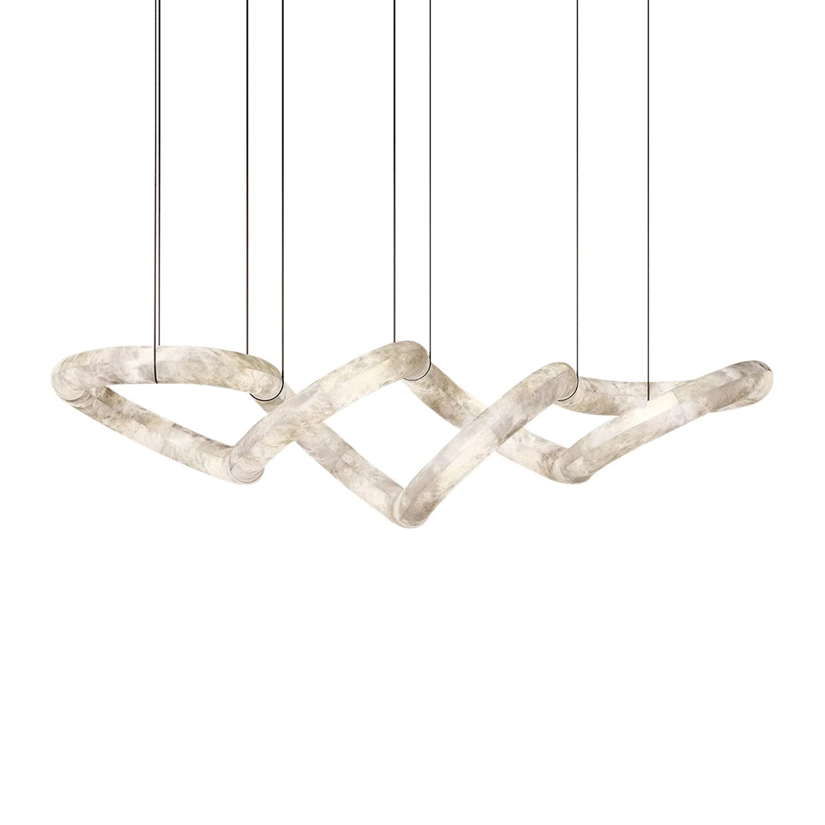 Alabaster Loop Chandelier – Alabaster detail 10