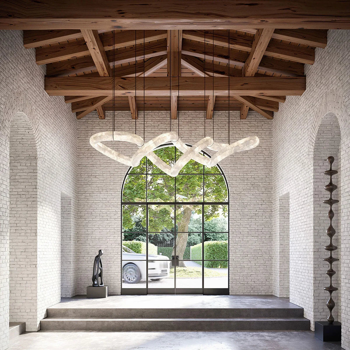 Alabaster Loop Chandelier – Alabaster detail 3