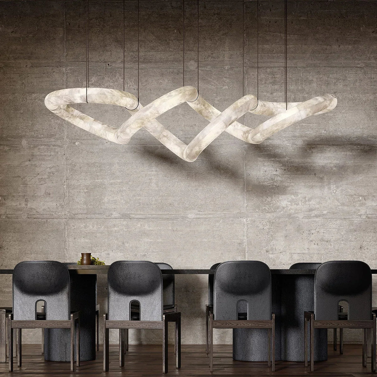 Alabaster Loop Chandelier – Alabaster detail 4