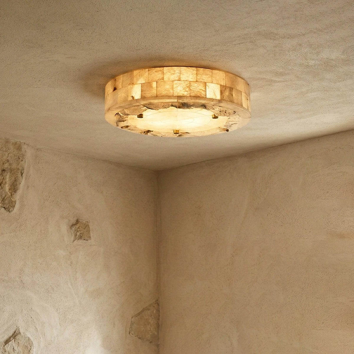 Alabaster Luriel Disk Ceiling Light – Alabaster detail 11
