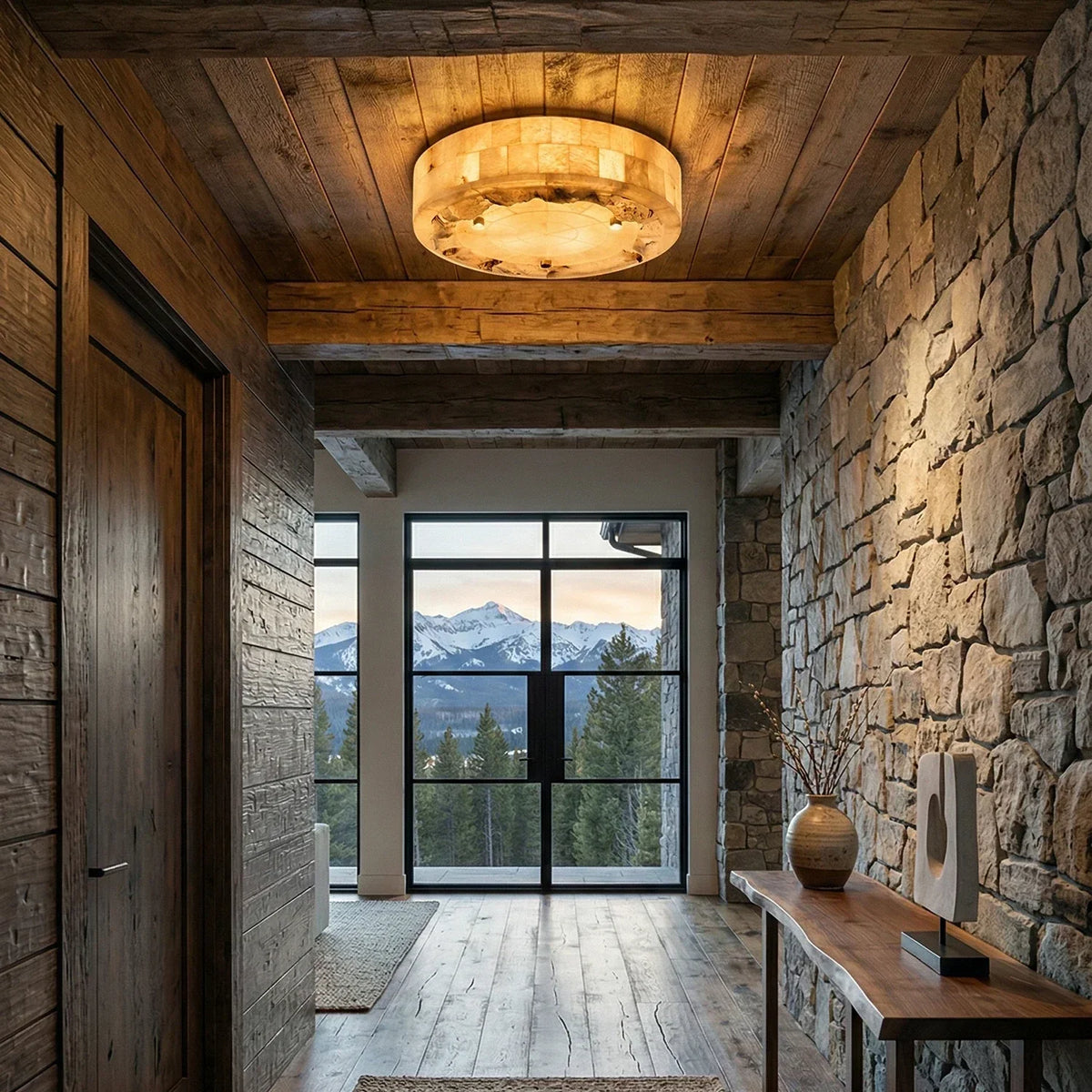 Alabaster Luriel Disk Ceiling Light – Alabaster detail 6