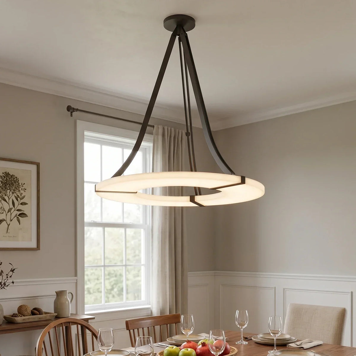 Alabaster Luxembourg Halo Chandelier – Alabaster detail 2