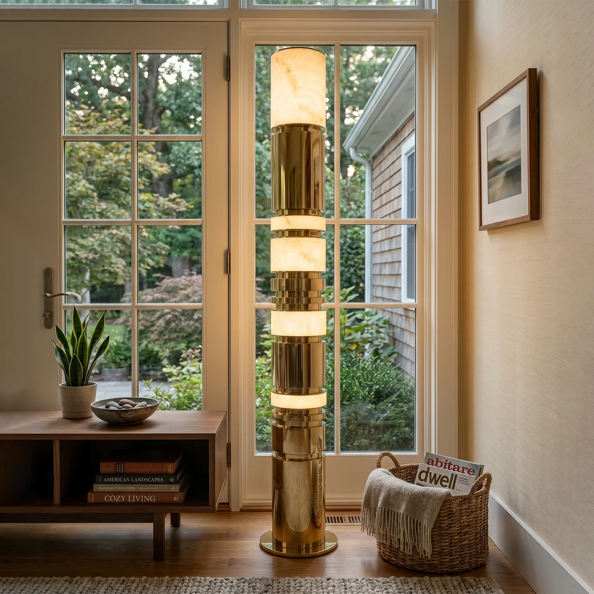 Alabaster Column Floor Lamp – Alabaster detail 2