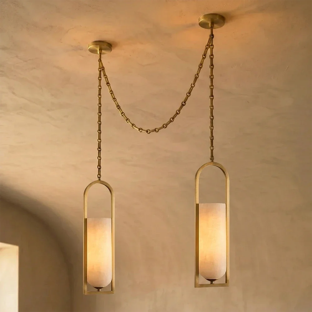 Alabaster Melange Small Chain Chandelier – Alabaster detail 24