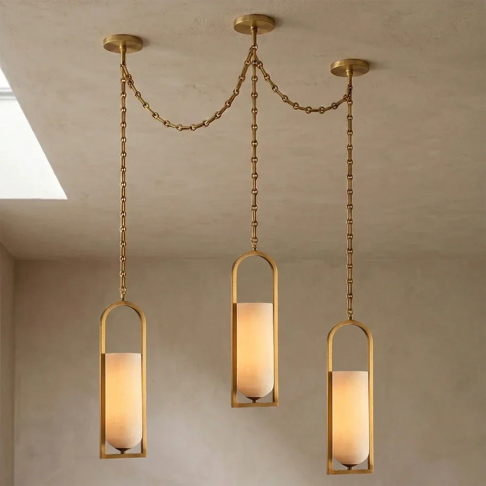 Alabaster Melange Small Chain Chandelier – Alabaster detail 26