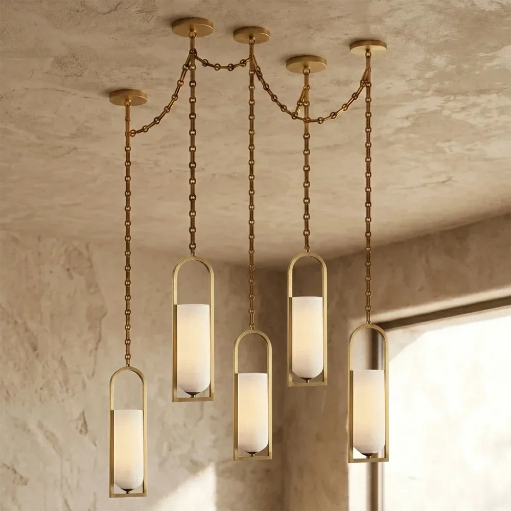 Alabaster Melange Small Chain Chandelier – Alabaster detail 30