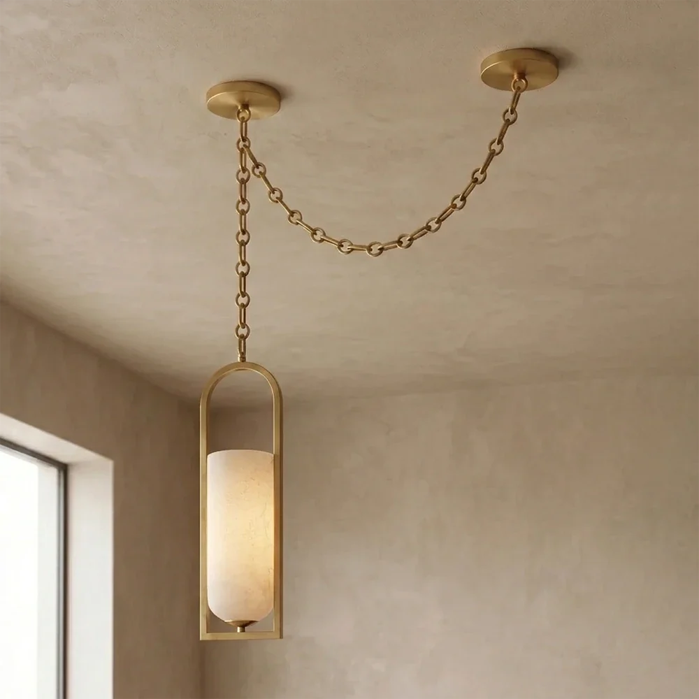 Alabaster Melange Small Chain Chandelier – Alabaster detail 22