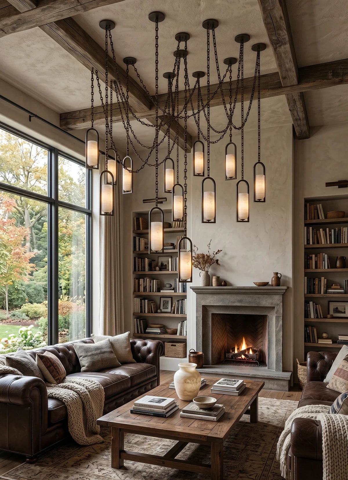 Alabaster Melange Small Chain Chandelier – Alabaster detail 14