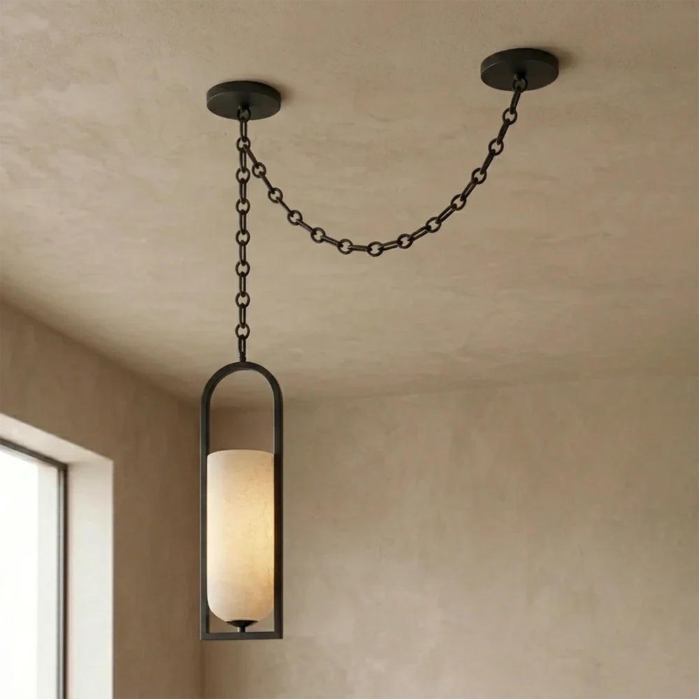 Alabaster Melange Small Chain Chandelier – Alabaster detail 21