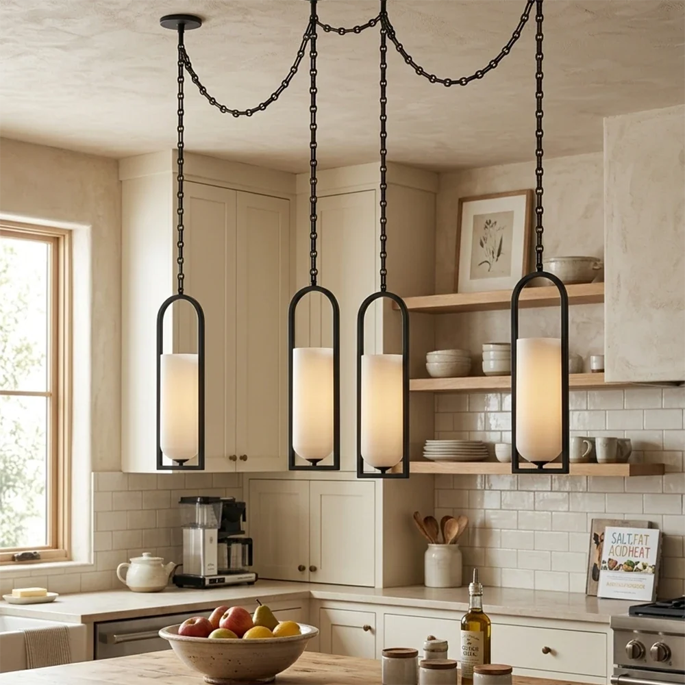 Alabaster Melange Small Chain Chandelier – Alabaster detail 6