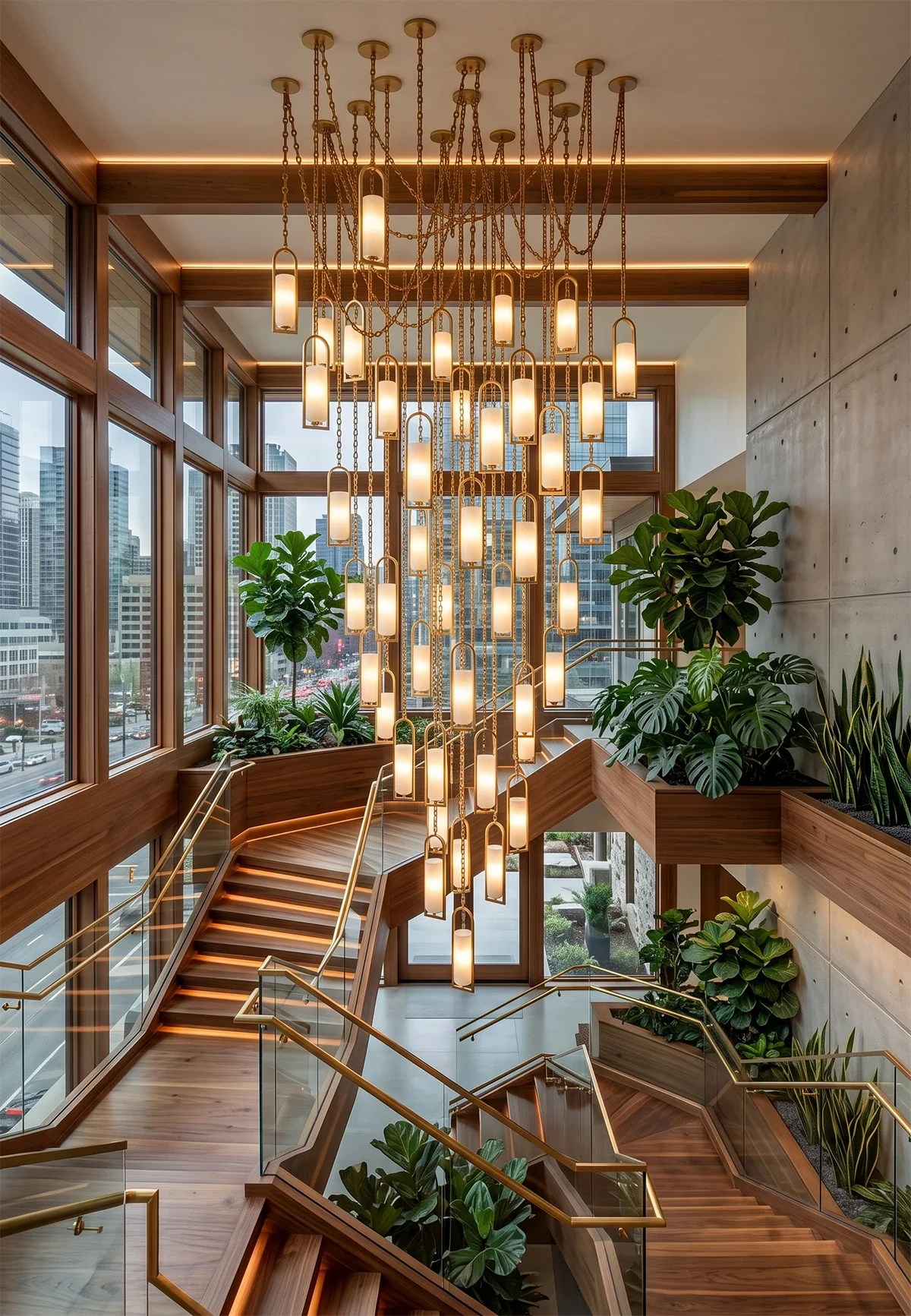Alabaster Melange Small Chain Chandelier – Alabaster detail 15
