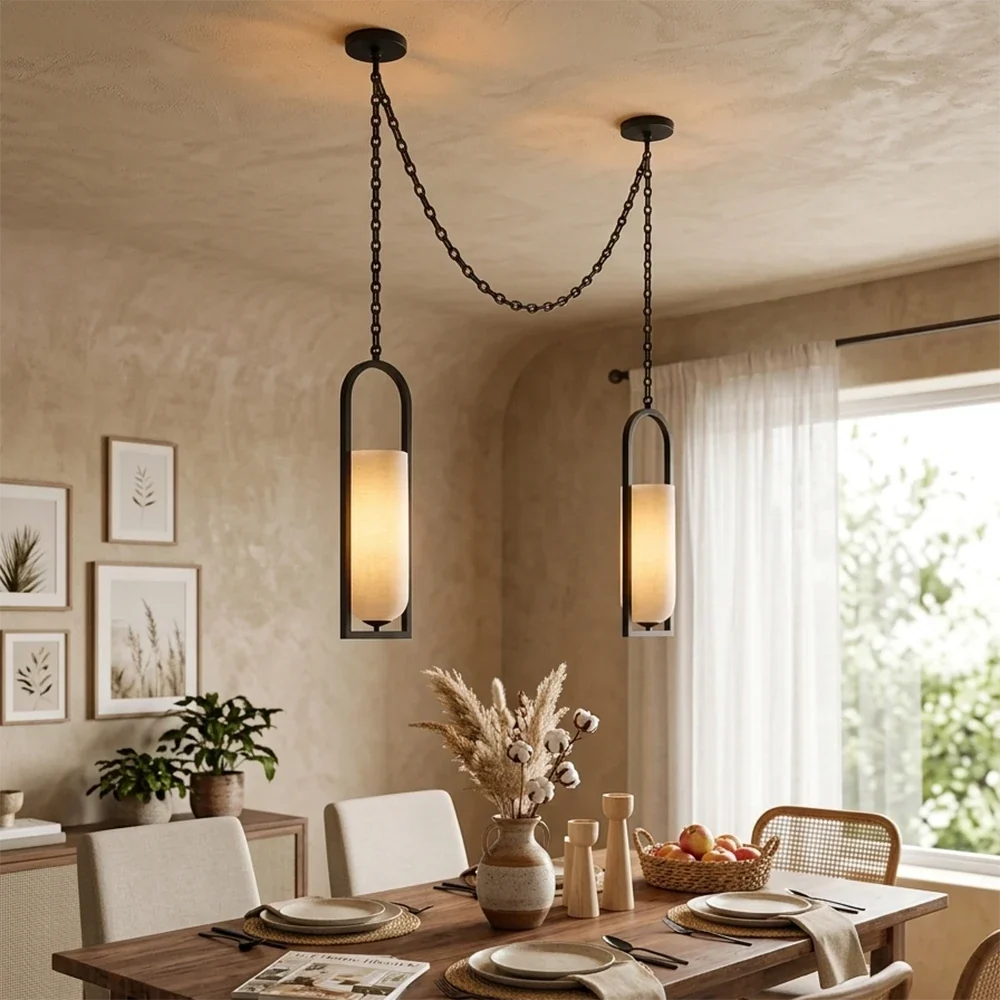 Alabaster Melange Small Chain Chandelier – Alabaster detail 10