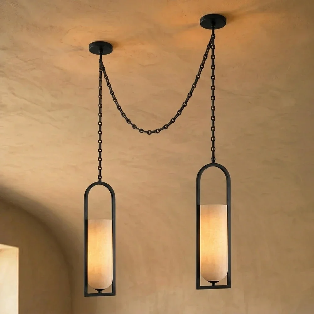 Alabaster Melange Small Chain Chandelier – Alabaster detail 23