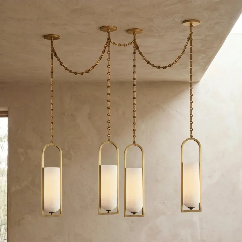 Alabaster Melange Small Chain Chandelier – Alabaster detail 28