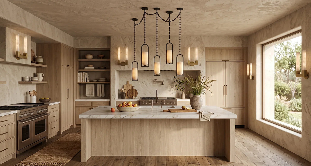 Alabaster Melange Small Chain Chandelier – Alabaster detail 18