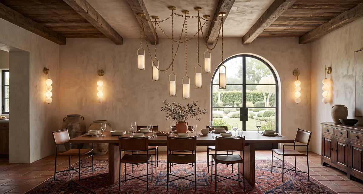 Alabaster Melange Small Chain Chandelier – Alabaster detail 17