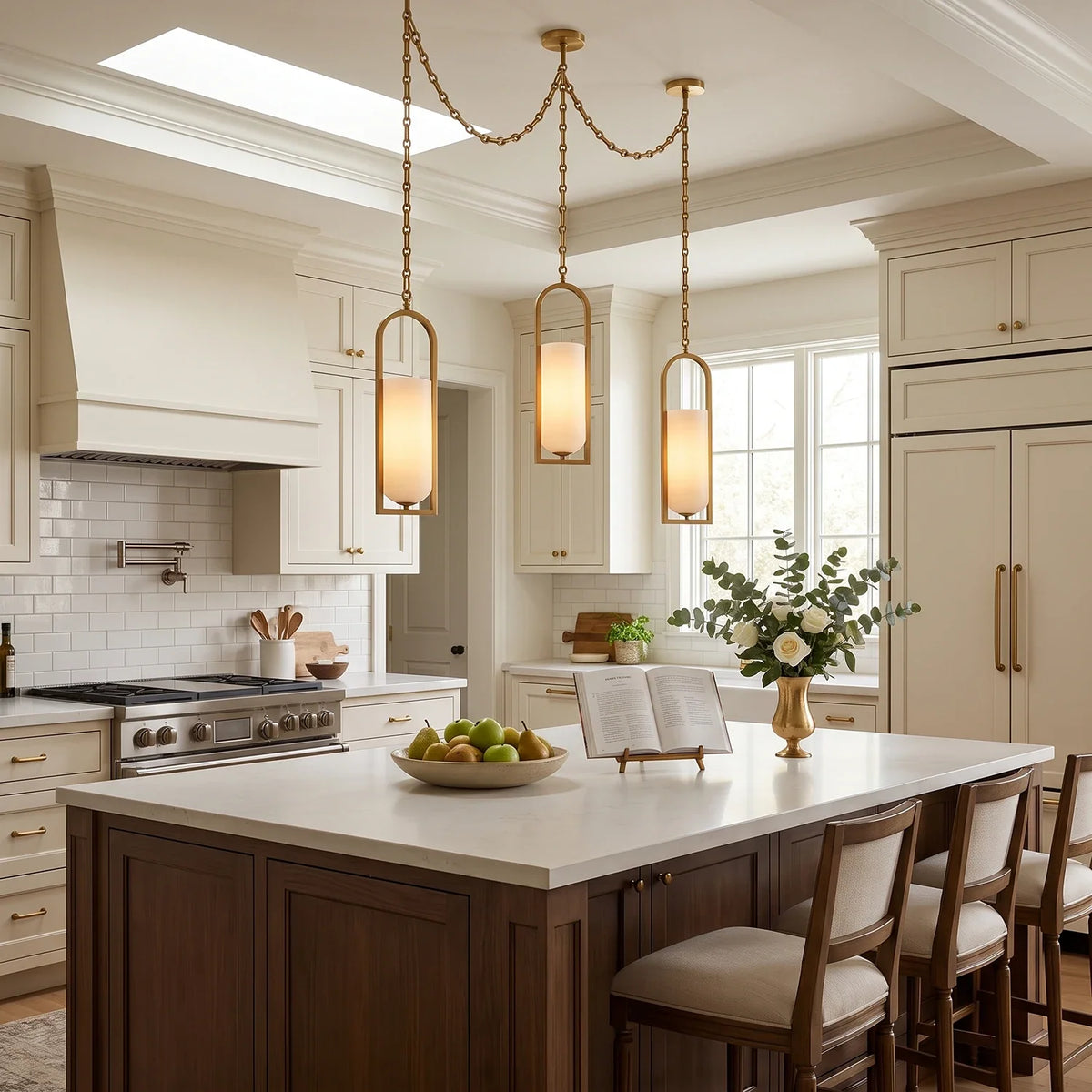 Alabaster Melange Small Chain Chandelier – Alabaster detail 11
