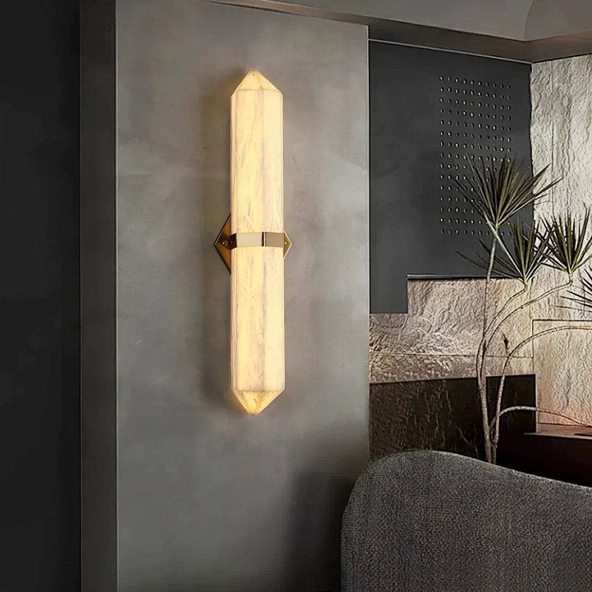 Alabaster Obelisk Wall Sconce – Alabaster detail 15