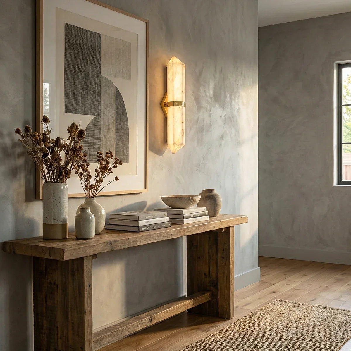 Alabaster Obelisk Wall Sconce – Alabaster detail 6