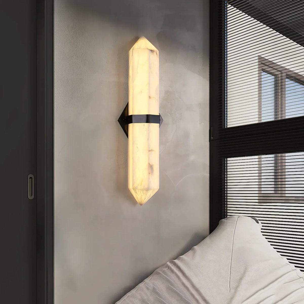 Alabaster Obelisk Wall Sconce – Alabaster detail 14