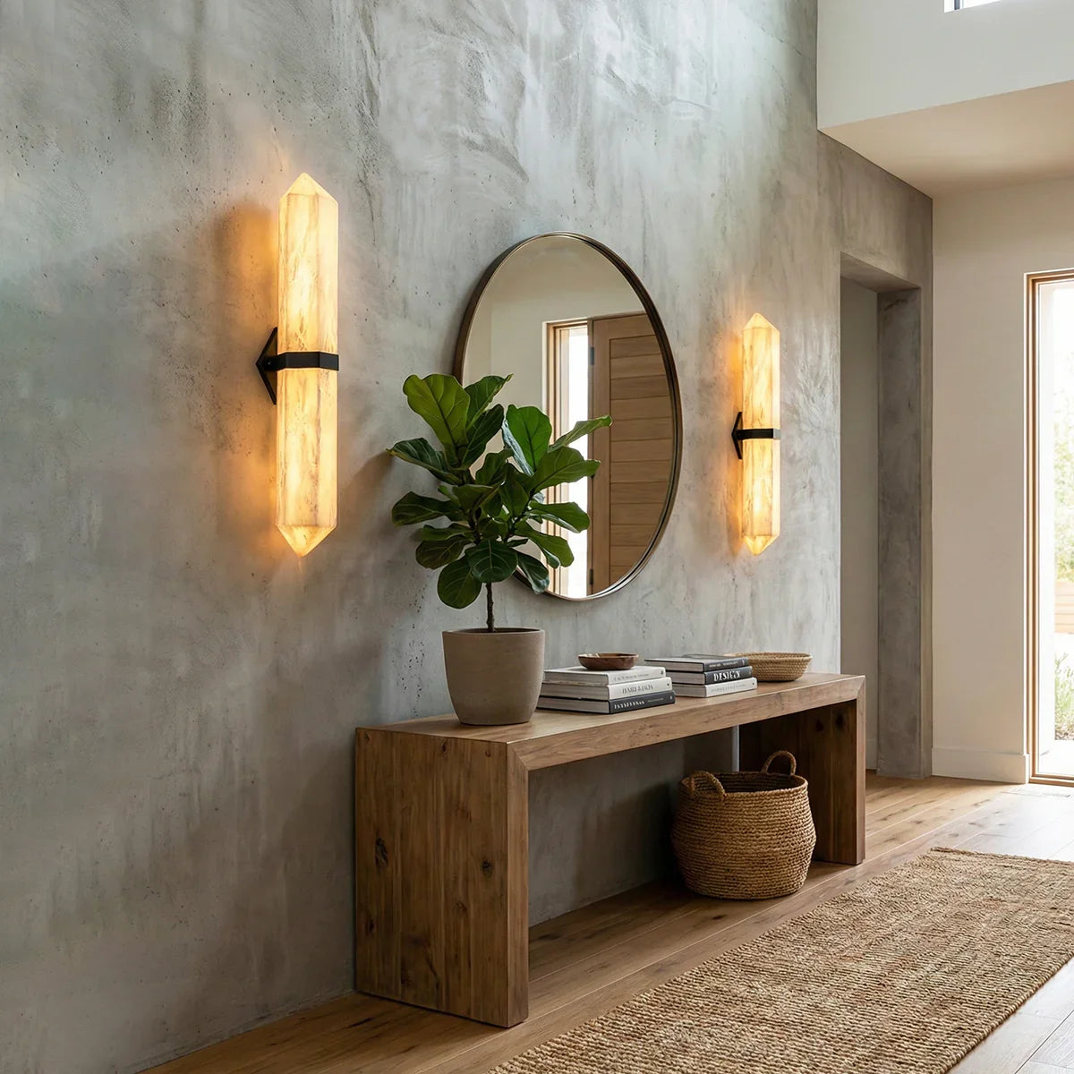 Alabaster Obelisk Wall Sconce – Alabaster detail 13